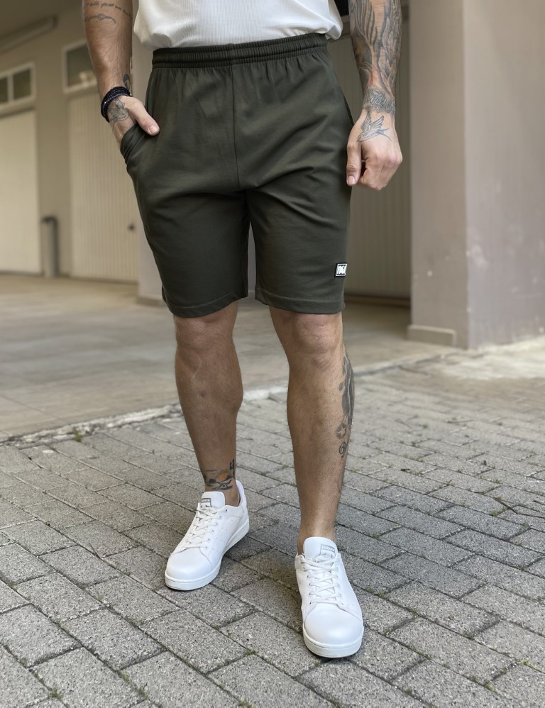 NDC Ανδρική χακί βαμβακερή βερμούδα με τύπωμα 222999X φωτογραφία